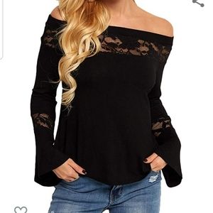 Off the shoulder top with lace details